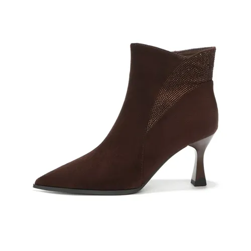 WEISHIBANGWEI Ankle Boots 7.5CM Women's