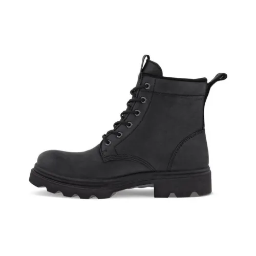 Ecco Leather New Collection Short Martin Boot Men's Black