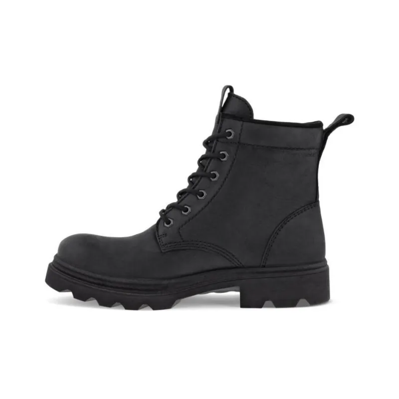 Ecco Leather New Collection Short Martin Boot Men's Black-0