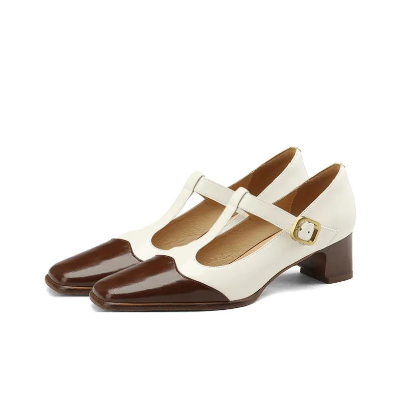 Naiyee High Heels Women's Black/White, Apricot-2