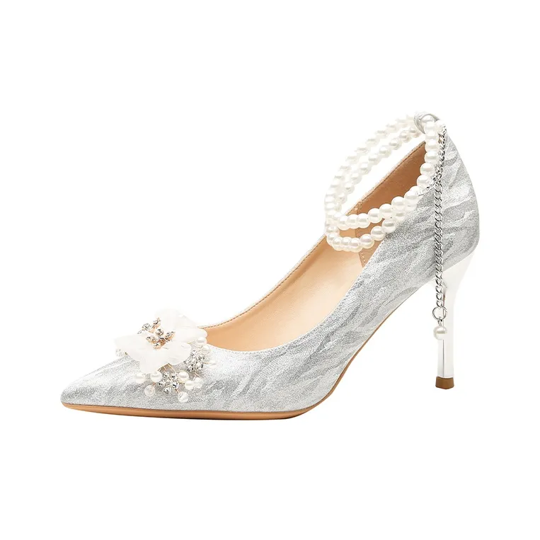 TADSW High Heels Women's Silver/Champagne/-1