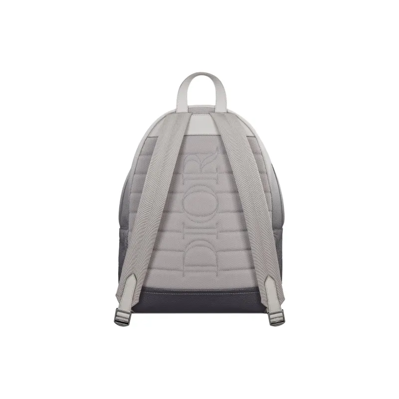 DIOR Rider 2.0 Cow Leather Backpack Unisex Gray Black-2