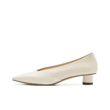 Talitaqoom Fool's Gold Collection Block Heel High Heels 3cm Women's Ecru