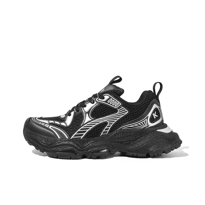 SK.TRIP Cushioned Wear-Resistant Supportive Lightweight Height Increasing Low-Top Running Shoes Unisex Titanium Gray-30