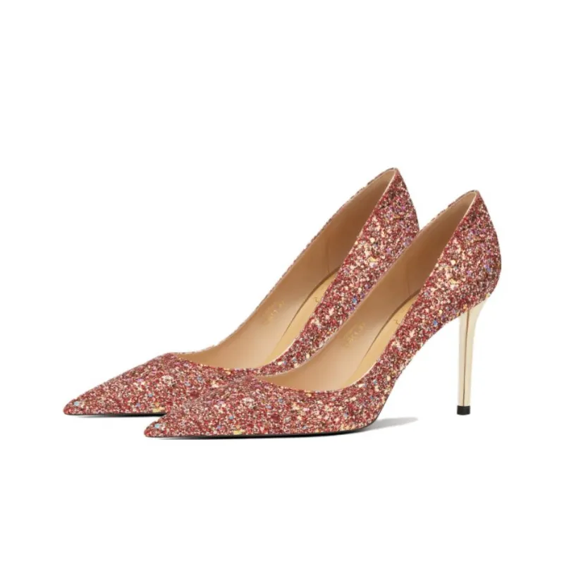 Zubumei Slim Heel High Heels 8cm Women's-7