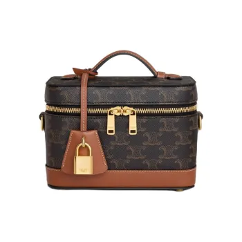 CELINE Triomphe Triomphe Canvas Box Bag Shoulder Bag Crossbody Bag Handbag Women's Brown