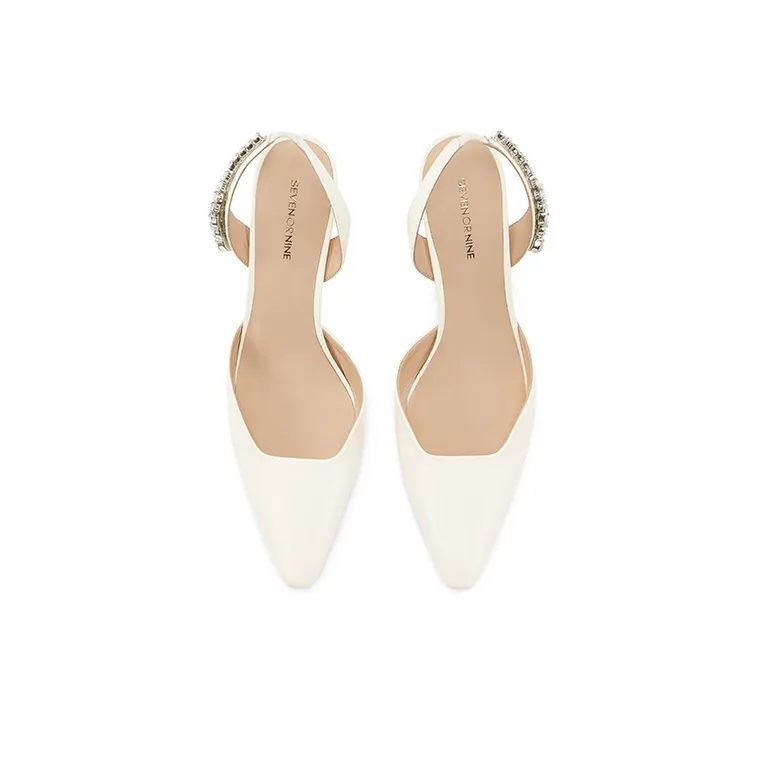 7or9 Fragrant Snow High Heels 7cm Women's White-3