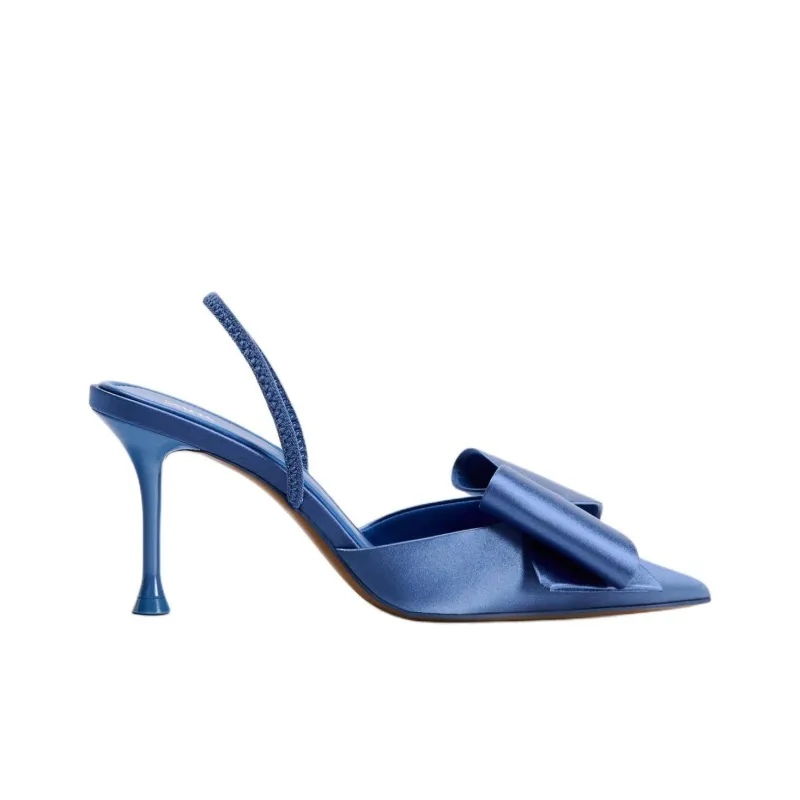 ZARA Slim Heel High Heels 8cm Women's Blue-1