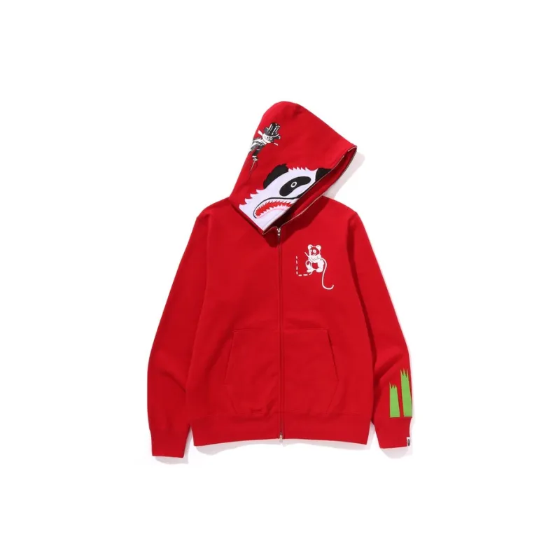 A BATHING APE Panda Full Zip Hoodie-4