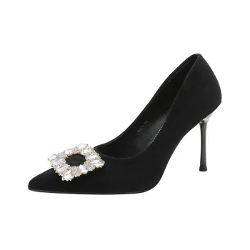 BIGTREE Slim Heel High Heels 9cm Women's Black