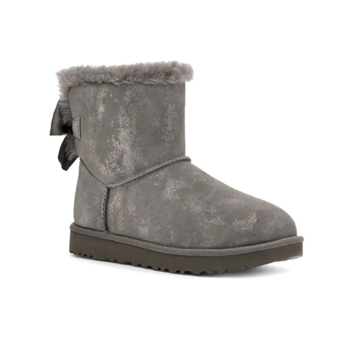UGG Mini Bailey Bow Glimmer Charcoal Women's-2