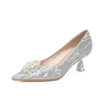 Bamiti Coming of Age Ceremony High Heels Women's Silver