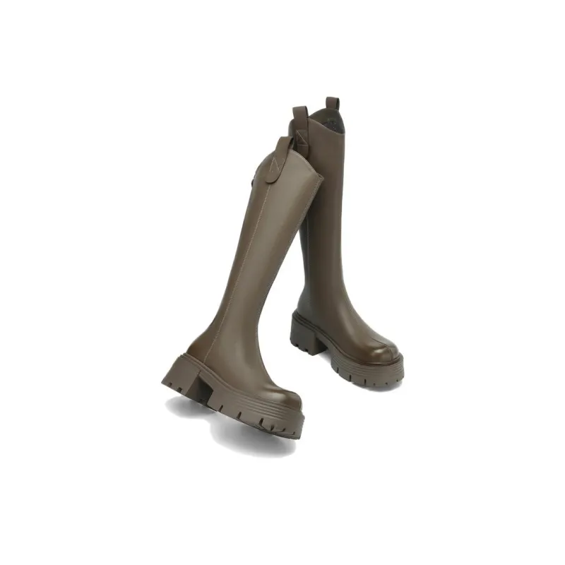 KEKAFU Knee high Boots Women's Black/Brown/Khaki-10