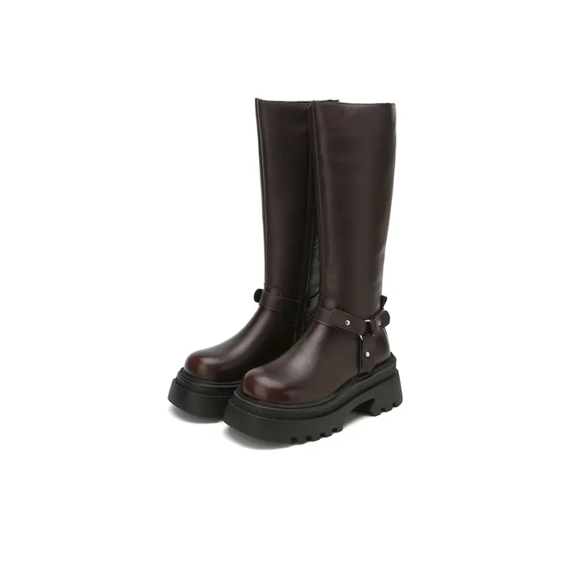 Jin Baichuan Knee high Boots 5cm Women's-10