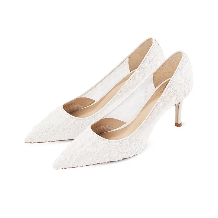 7or9 Snowflake High Heels 7cm Women's White-1