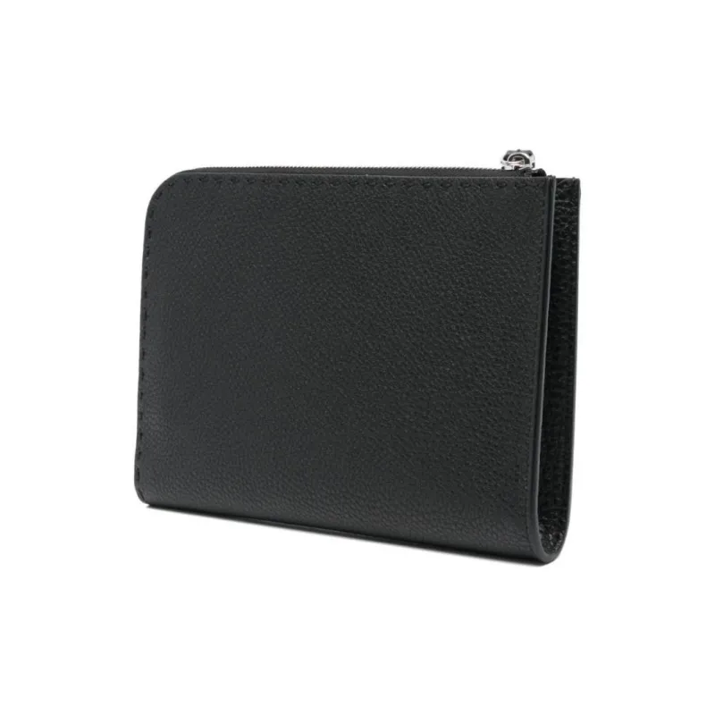 FENDI Calfskin Clutch Small Size Men's Black-1