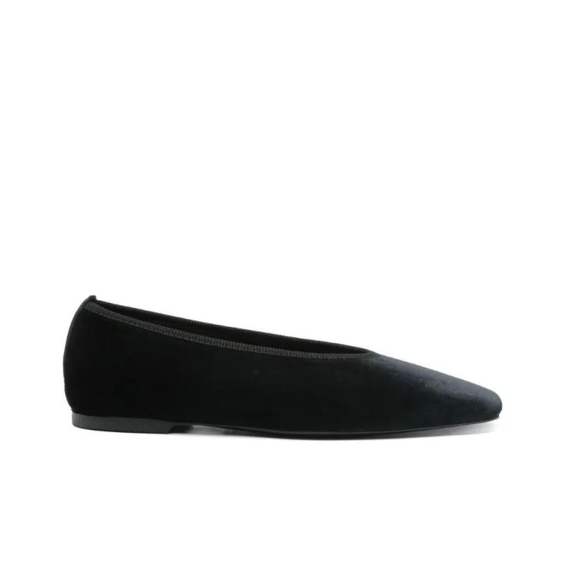 TOTEME Minimalist Velvet Ballerina Shoes Women's-1