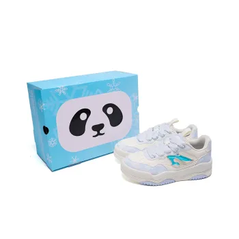 QIAODAN Bread Shoes Skateboard Shoes Women's Low Top White Blue