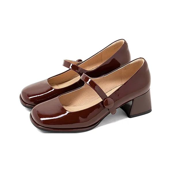 COMELY High Heels Women's Coffee/Pink/Ecru-11
