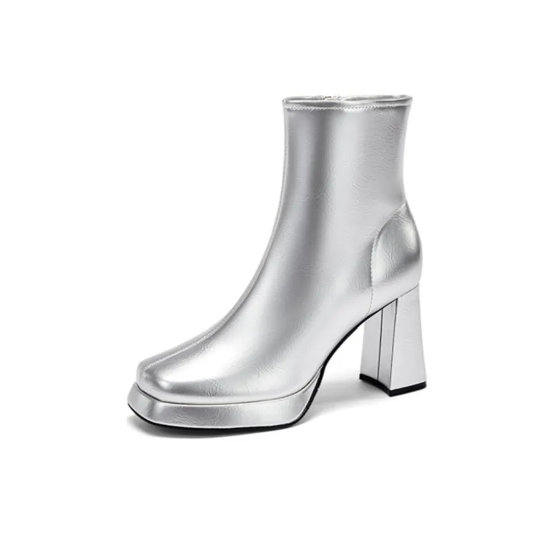 DAPHNE Ankle Boots Women's Black, Silver-4
