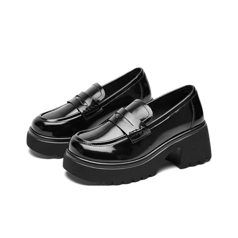 DAPHNE Chunky Heel High Heels Women's Black-4