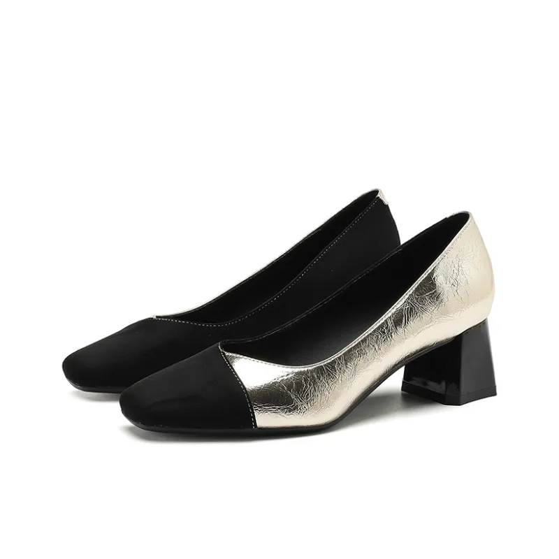 Zubumei Chunky Heel High Heels 5CM Women's-1