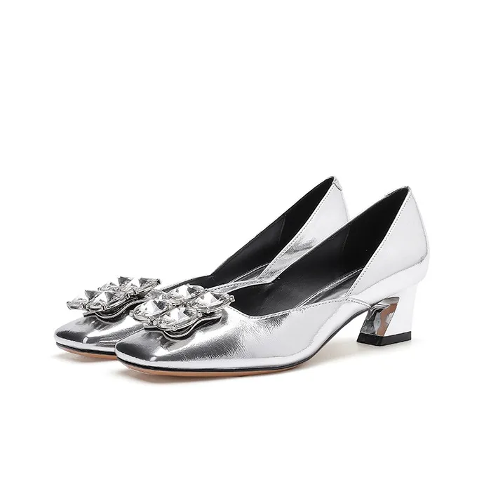 Zubumei Chunky Heel High Heels 4cm Women's-1