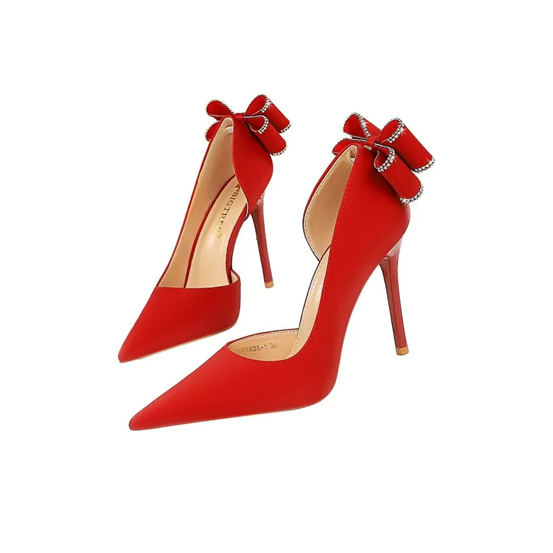QITUMAUL Slim Heel High Heels 10.5cm Women's-8