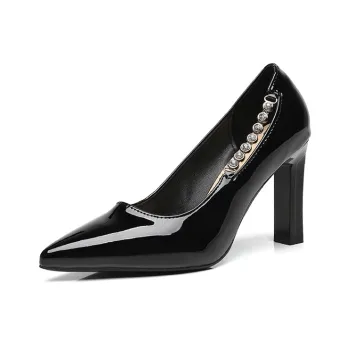BANWEIDIYA Chunky Heel High Heels Women's Black