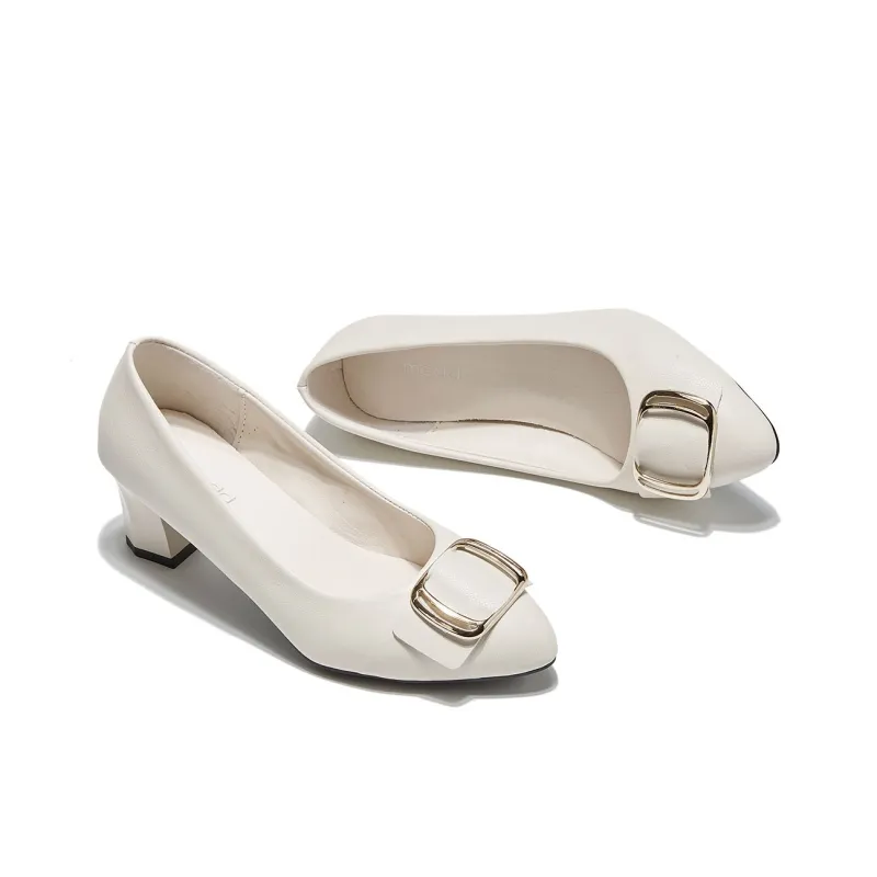 Medd Ballet Flats Chunky Heel High Heels Medium Heel Professional Commute Women's-10