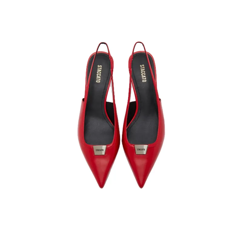 Staccato Monica Flared Heel Pointed Toe High Heels 6cm Women's-11