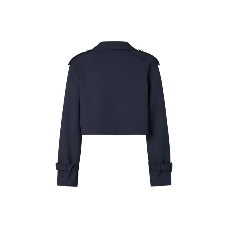 JZ. ANNAKRO Trench Coat Women's Dark Blue-1