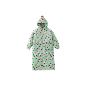 QINZUIMAO x Crayon Shinchan Pajama Robe Women's Celadon Green