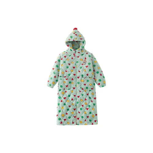 QINZUIMAO x Crayon Shinchan Pajama Robe Women's Celadon Green
