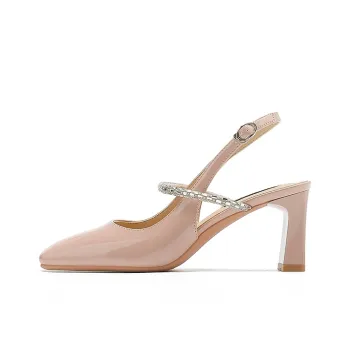 Zubumei High Heels Women's Ecru, Nude Pink