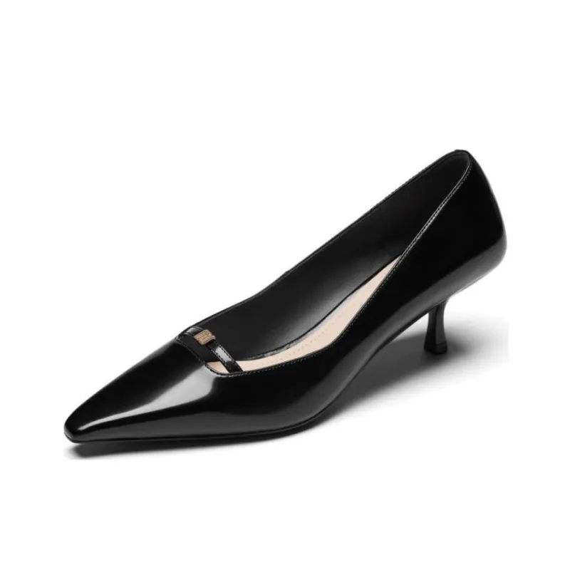 73Hours Urban Freedom Slim Heel High Heels Women's Coffee/Black Ecru-1
