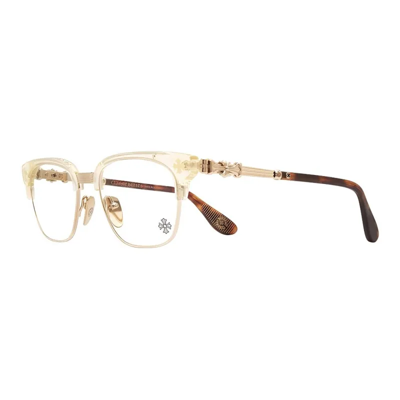 Chrome Hearts Plate Frame Irregular Shape Eyeglass Frames Unisex Multicolor-1
