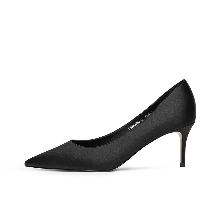JOOC Slim Heel High Heels 9.5cm/6.5cm Women's Black-4