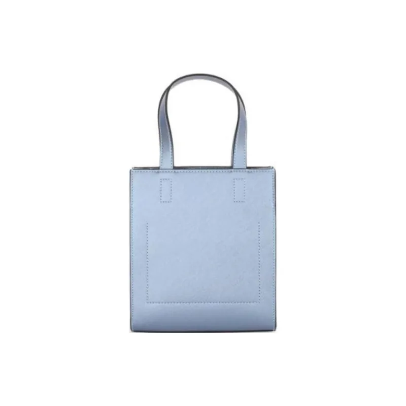 Just Cavalli Polyester Tote Bag Shopping Bag Shoulder Bag Handbag Mini Women's Carved Blue-3