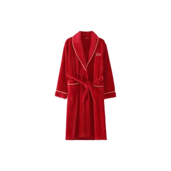 UAVAE Pajama Robe Women's Rose Red