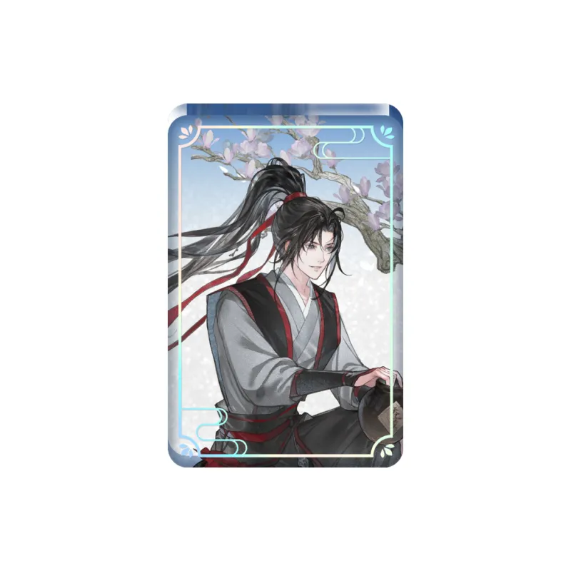 TENGXUNSHIPINCAOCHANGDI Emperor's Smile Collection Wei Wuxian/Lan Wangji Merch Badge Flowing Poppy Keychain Badges-4