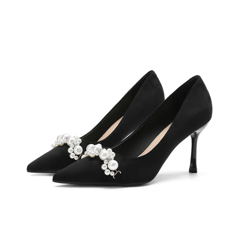Zubumei Slim Heel High Heels 8CM Women's-1