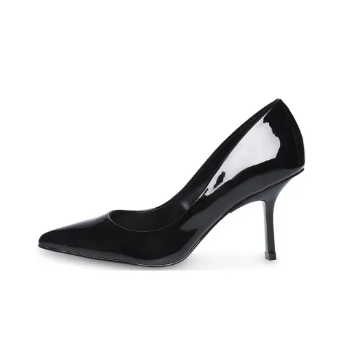 STEVE MADDEN High Heels Women's Black/Green/Snakeskin Print