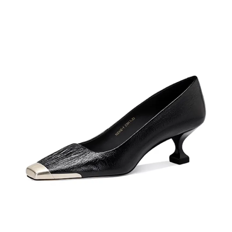 JESSICA SOPHIA Flared Heel High Heels 5cm Women's-4