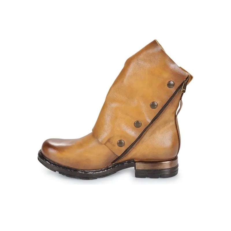 AirStep AS98 Ankle Boots 4cm Women's Gold-1
