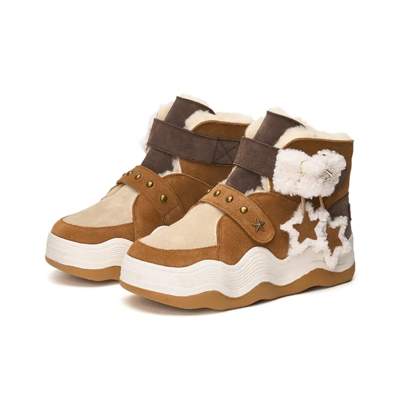 Joy&Mario Thermal Height Increase Short Mid Calf Snow Boots Women's-1