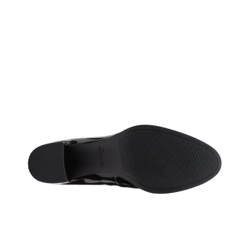 Clarks Frewa Series Chunky Heel High Heels Women's Black-4