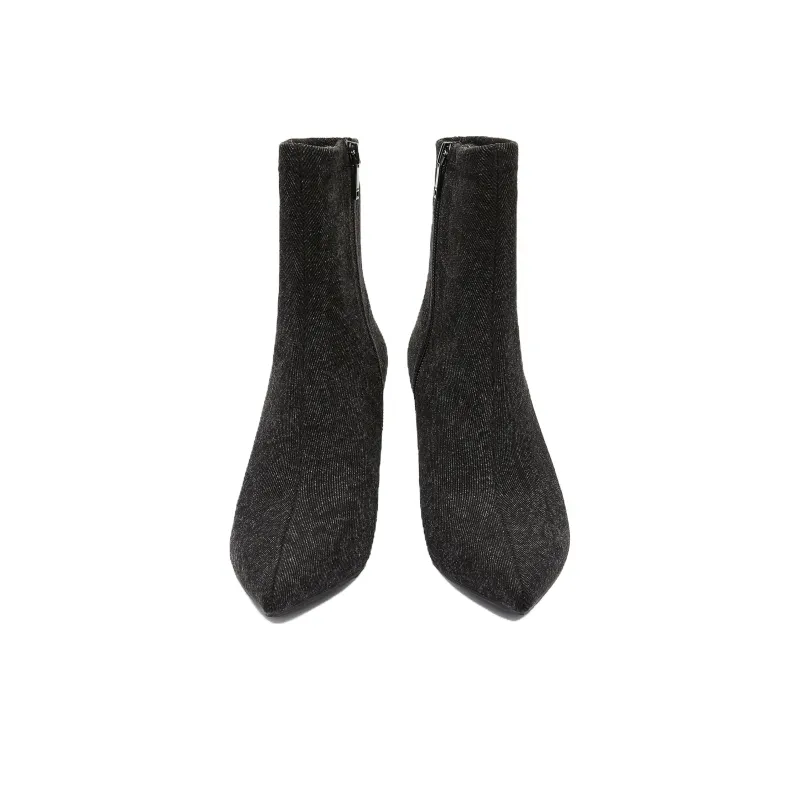 Staccato Ankle Boots 8cm Women's Denim Black-3