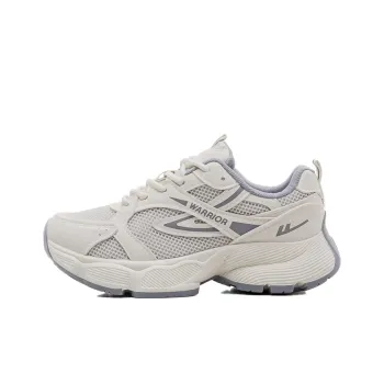 Warrior Height Increasing Wear Resistant Lightweight Breathable Slip Resistant Low Top Chunky Sneakers Women's Beige