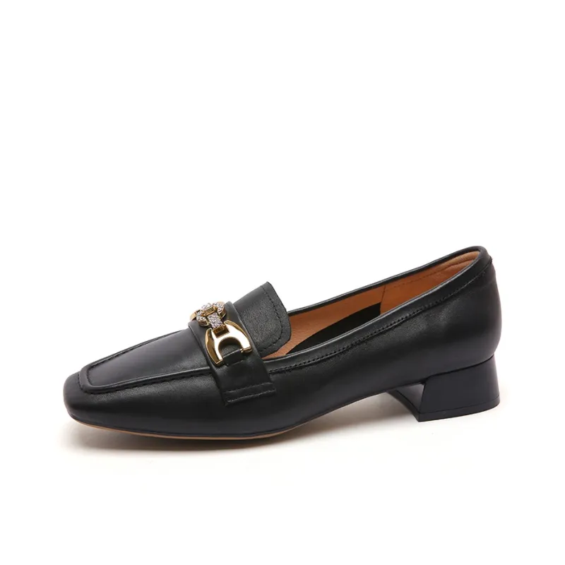 PACO GIL Block Heel High Heels 3cm Women's Black-1